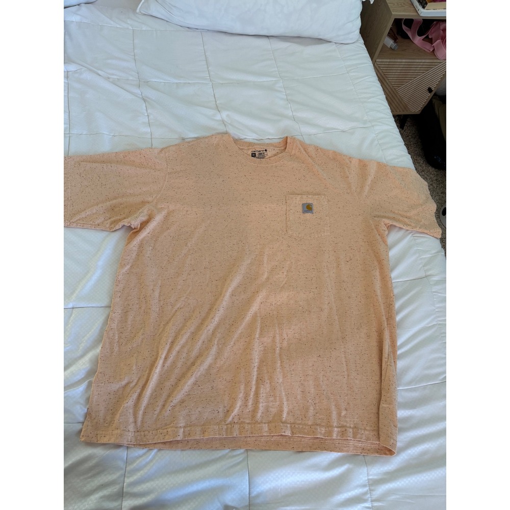 Carhartt Men's‎ Short Sleeve Pocket T-Shirt Peach Speckled Size 3XL